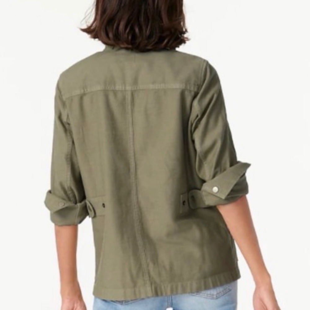 NWT J.Crew Garment Dyed Jacket Light Fatigue Utility Small - Picture 2 of 11